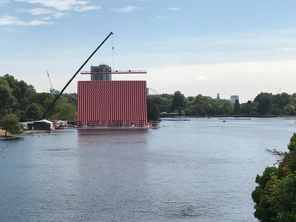 Christo sculpture in the Serpentine