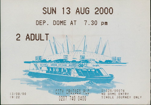 City Cruise to Millenium Dome, 13 August 2000