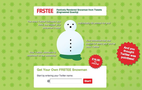 FRSTEE the Twitter Snowman