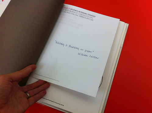 Actual letterheads in the book