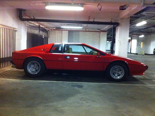 Secret underground government carpark with a Lotus Esprit in it?