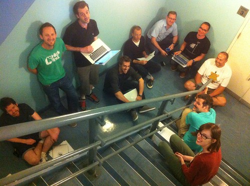 Design crit in the stairwell