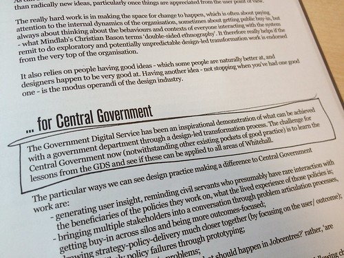 "The challenge for Central Government now... is to learn the lessons from the GDS and see if these can be applied to all areas of Whitehall."