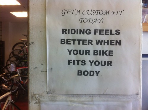 Riding feel better when your bike fits your body