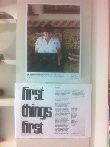 Stuck the First Things First manifesto up at work.