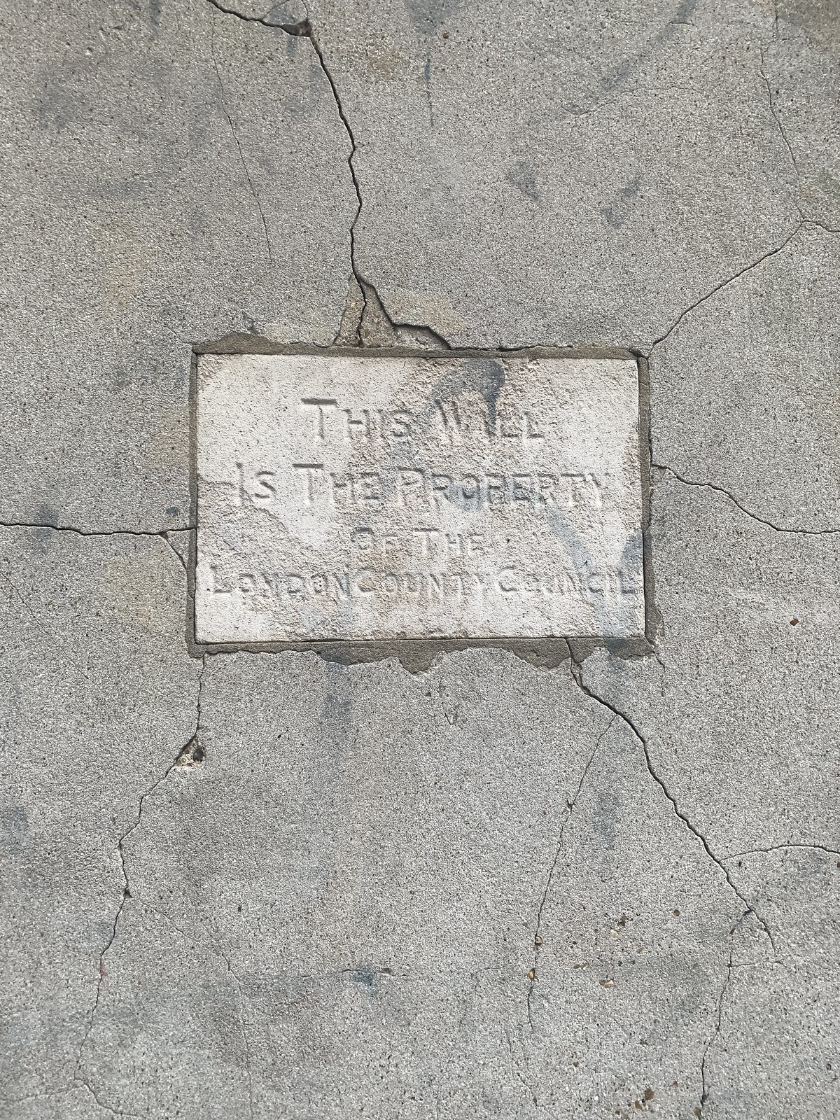 This wall is the property of the London County Council